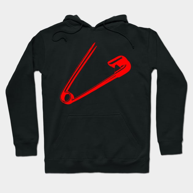 Safety Pin - What the Punk? - Stay Sharp - red edition Hoodie by winterwinter